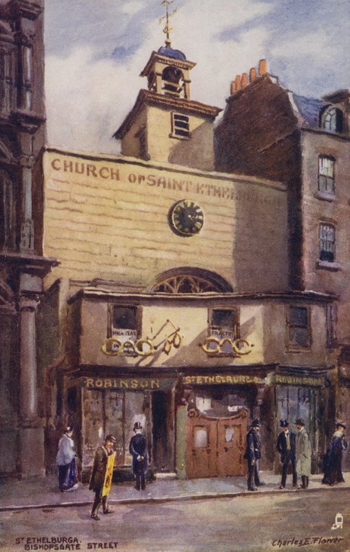 St Ethelburga templom, Bishopsgate Street, London alkotó: Charles Edwin Flower