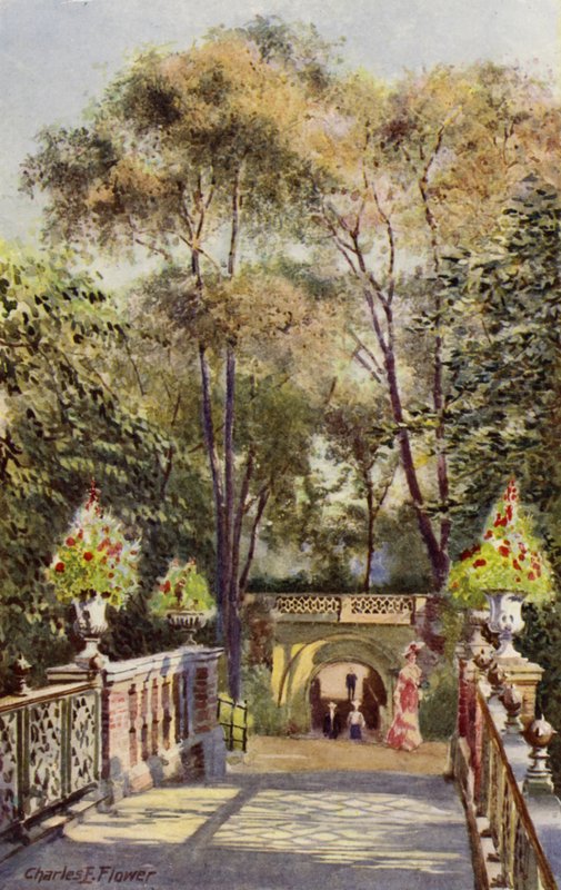 Londoni Állatkert: Alagút a Canal Bridge felől (színes litho) alkotó: Charles Edwin Flower