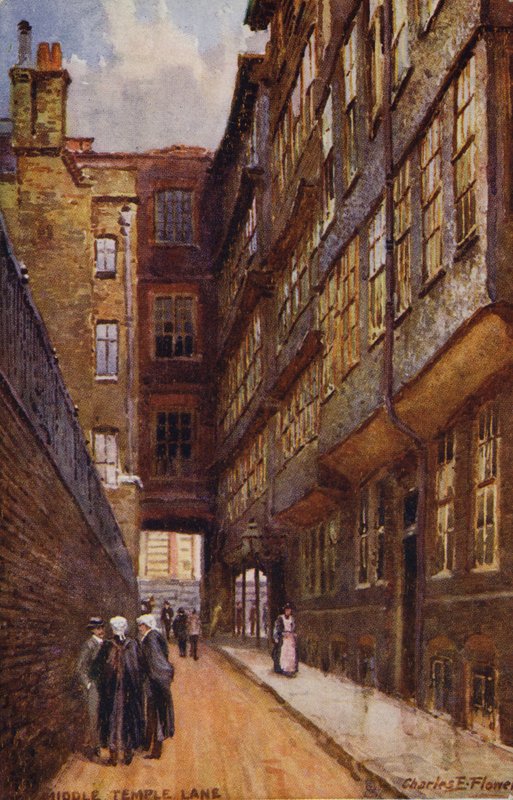Middle Temple Lane, London alkotó: Charles Edwin Flower
