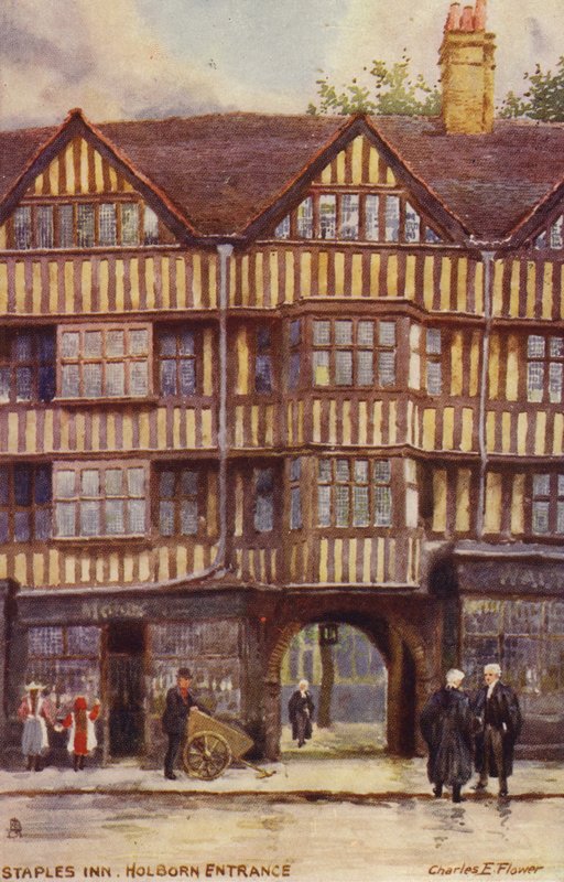 Staples Inn, Holborn bejárat, London alkotó: Charles Edwin Flower