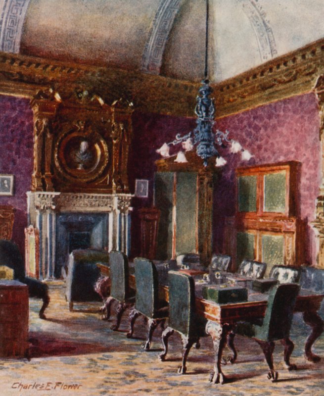 A Kincstári Tanácsterem, a Pénzügyminisztérium hivatala alkotó: Charles Edwin Flower