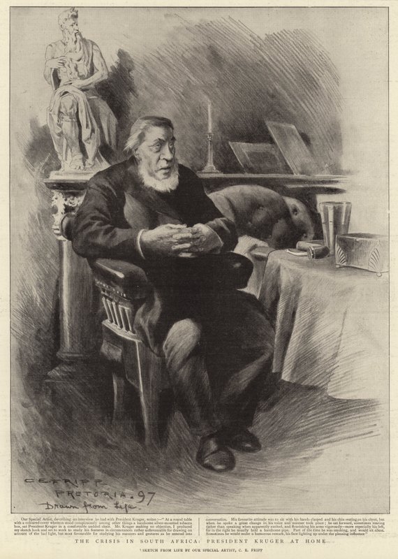 A dél-afrikai válság, Kruger elnök otthon alkotó: Charles Edwin Fripp