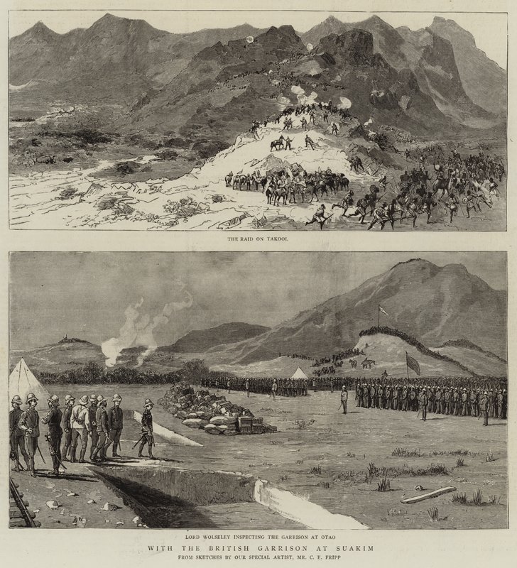 A brit helyőrséggel Suakimban alkotó: Charles Edwin Fripp