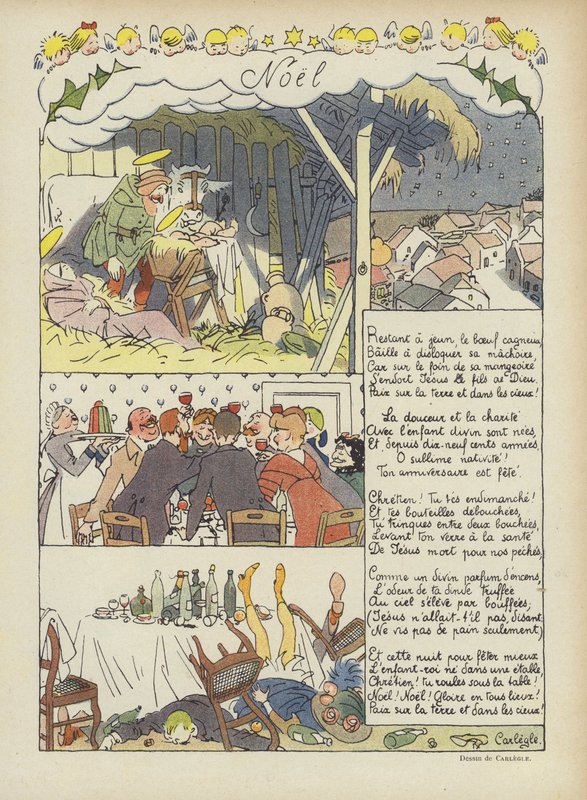 Karácsony. Illusztráció Le Rire alkotó: Charles Emile Egli