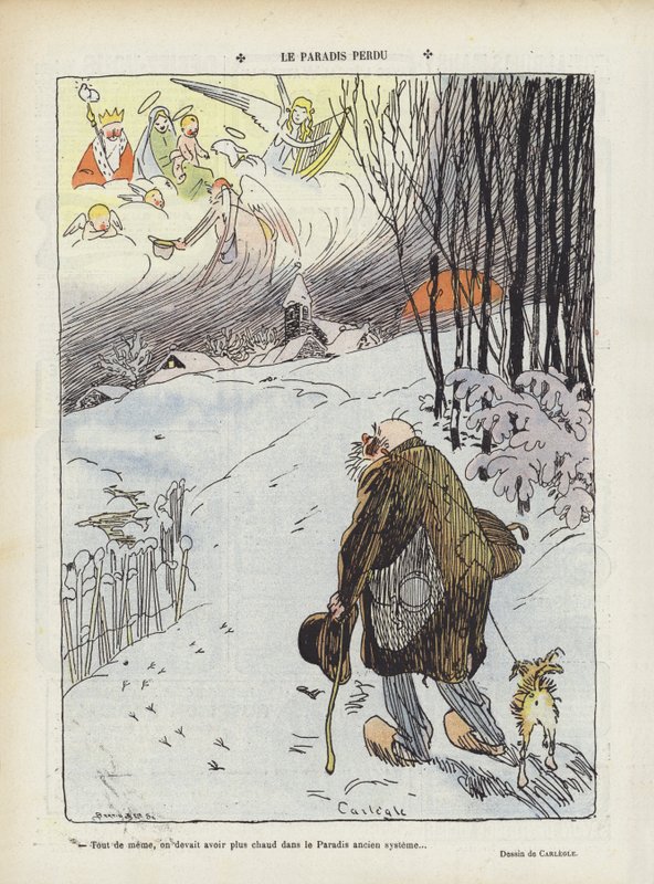 Elveszett paradicsom. Illusztráció Le Rire alkotó: Charles Emile Egli