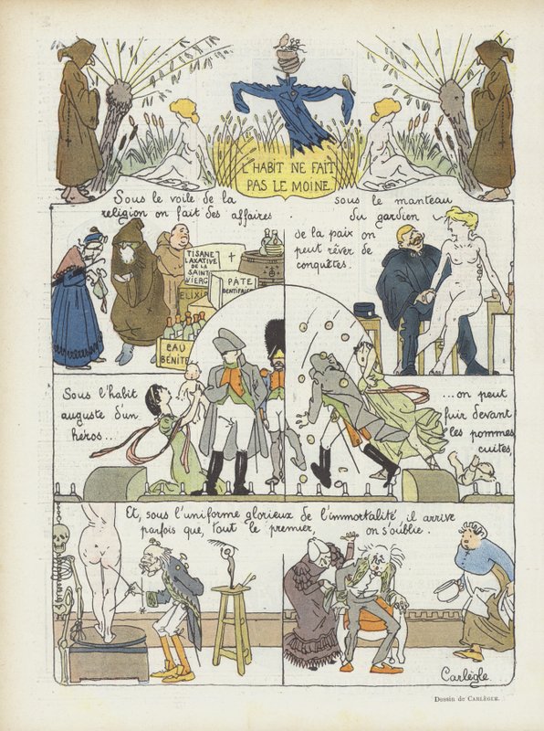 Nem a ruha teszi az embert. Illusztráció Le Rire alkotó: Charles Emile Egli