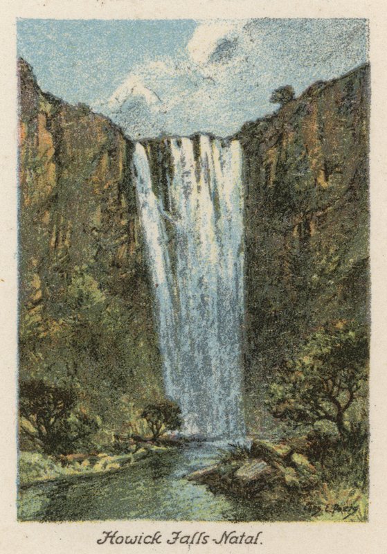 Dél-Afrika: Howick Falls, Natal (színes litográfia) alkotó: Charles Ernest Peers