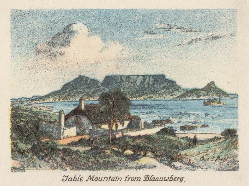 Dél-Afrika: Blaauwberg (színes litográfia) alkotó: Charles Ernest Peers