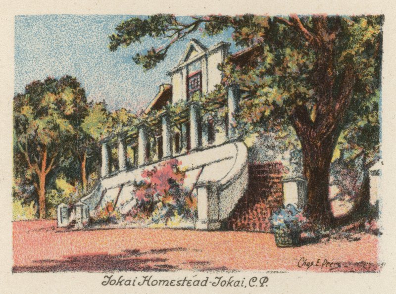 Dél-Afrika: Tokai Homestead, Tokai, CP (színes litográfia) alkotó: Charles Ernest Peers