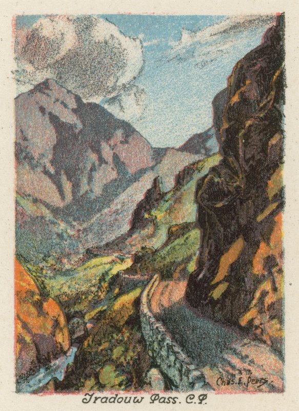 Dél-Afrika: Tradouw Pass, CP (színes litográfia) alkotó: Charles Ernest Peers