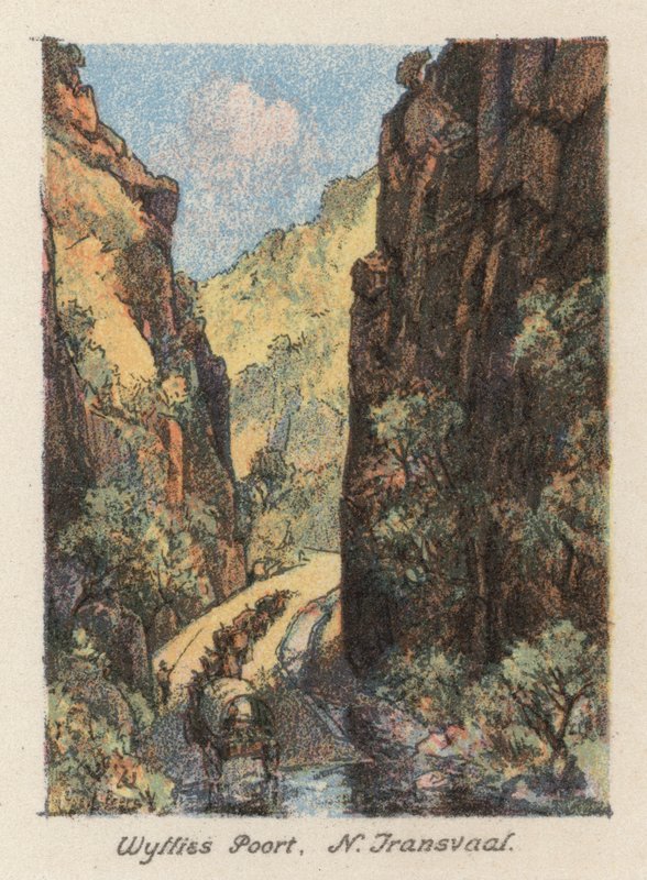 Dél-Afrika: Wyllies Poort, N Transvaal (színes litográfia) alkotó: Charles Ernest Peers