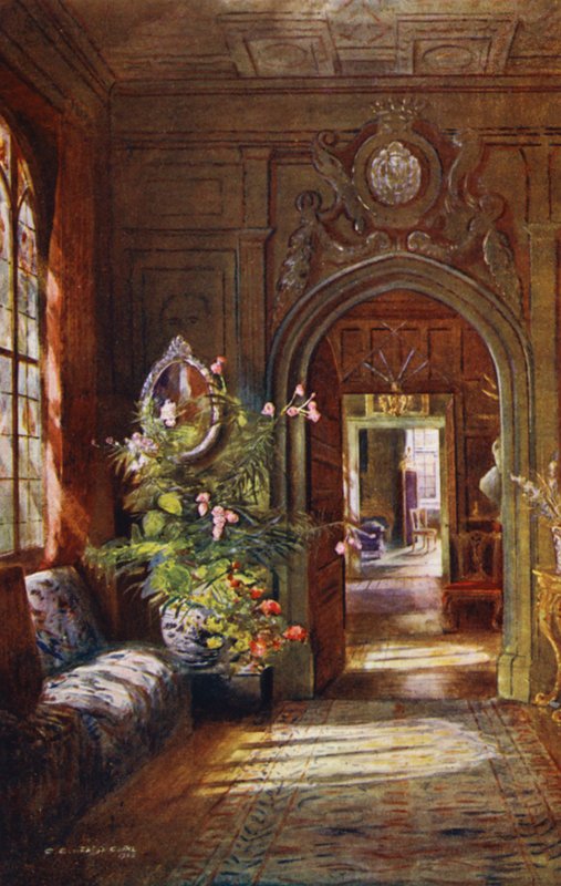 Knole House: Colonnade (színes litográfia) alkotó: Charles Essenhigh Corke