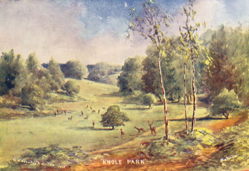 Knole House: Gland in the Park (színes litográfia) alkotó: Charles Essenhigh Corke