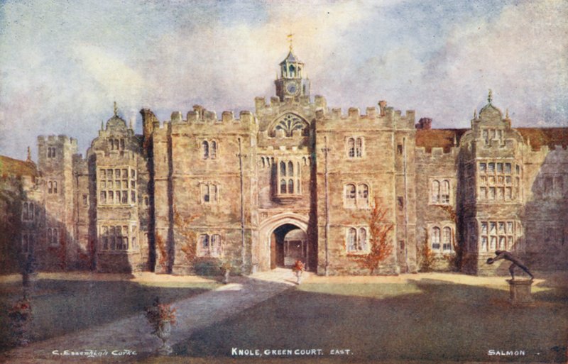 Knole House: Green Court, East (színes litográfia) alkotó: Charles Essenhigh Corke