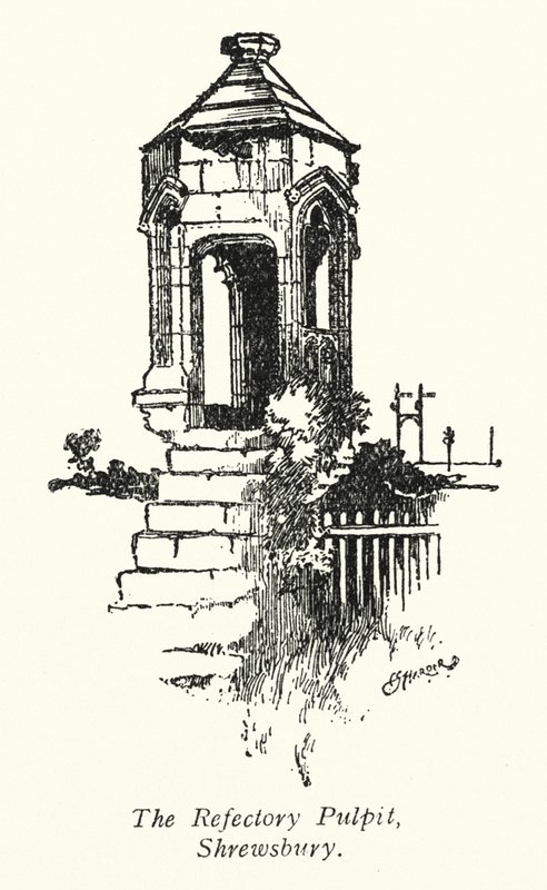 A refektórium szószék, Shrewsbury (litográfia) alkotó: Charles George Harper