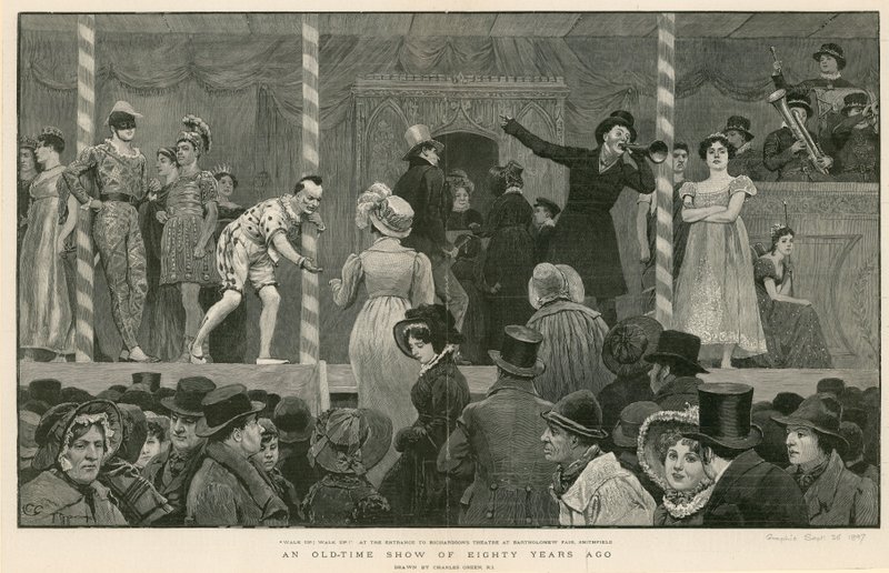 Bartholomew Fair, London: Nyolcvan évvel ezelőtti régi műsor alkotó: Charles Green