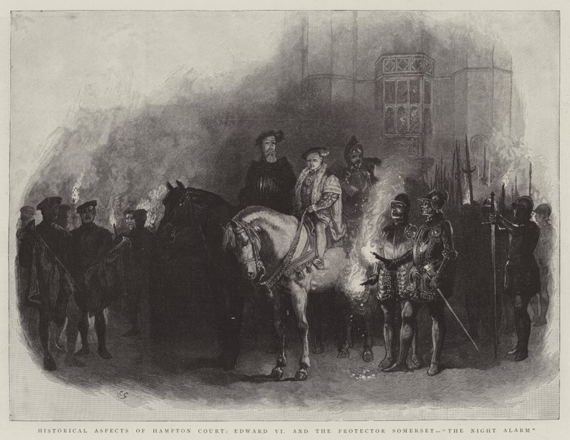 A Hampton Court történelmi vonatkozásai, VI. Edward és Somerset protektor, Az éjszakai riasztás alkotó: Charles Green