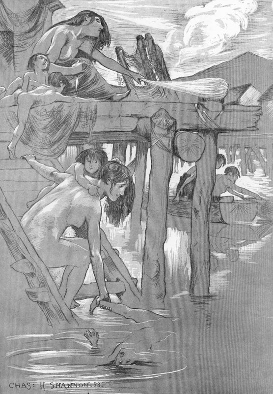 Ősi fürdőhely (litho) alkotó: Charles Haslewood Shannon