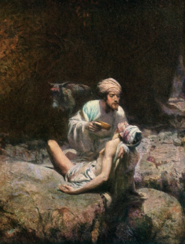 Az irgalmas szamaritánus alkotó: Charles Herbert Moore