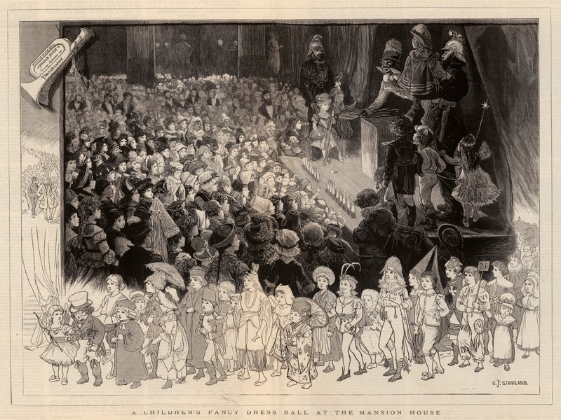 Gyermek díszes ruhabál a kastélyban alkotó: Charles J. Staniland