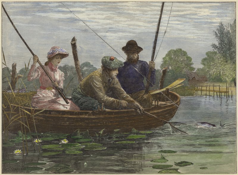 Horgászat a Norfolk Broads-on alkotó: Charles J. Staniland