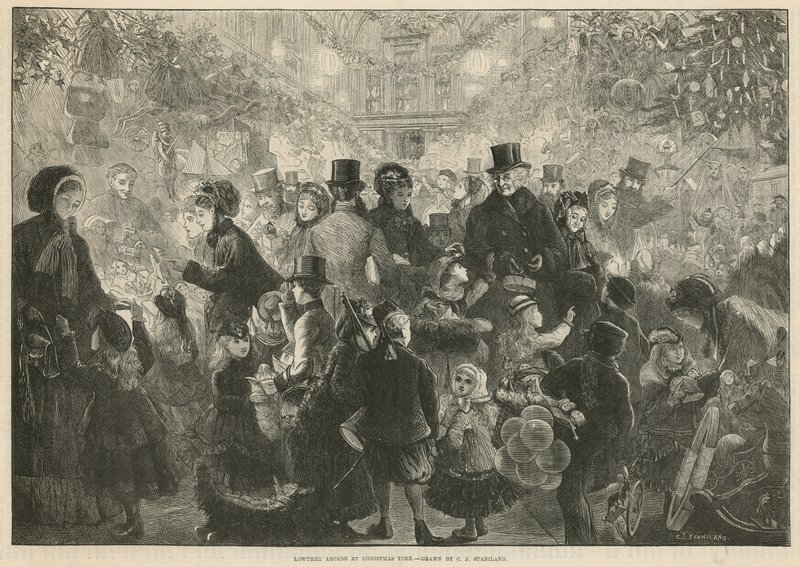 Lowther Arcade karácsonykor alkotó: Charles J. Staniland