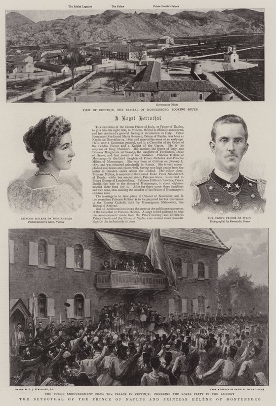 A nápolyi herceg és Heléna montenegrói hercegnő eljegyzése alkotó: Charles J. Staniland