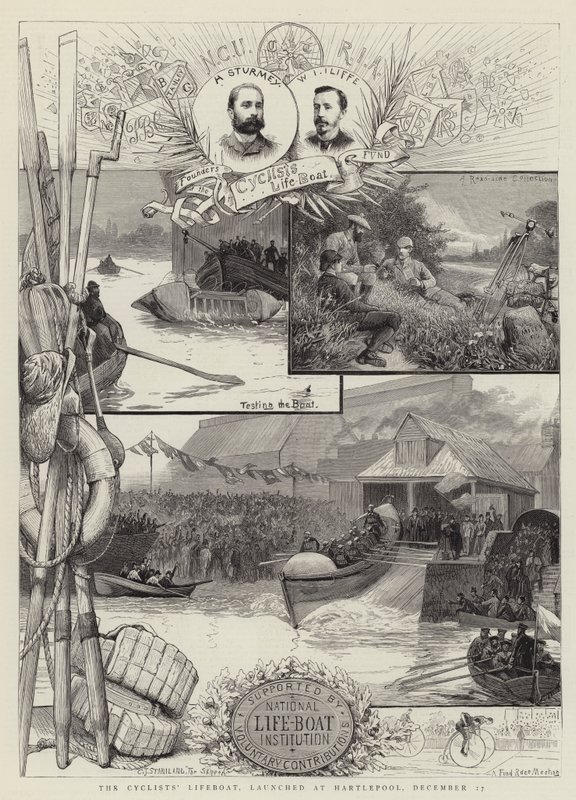 A kerékpárosok mentőcsónakja Hartlepoolban, december 17-én indult vízre alkotó: Charles J. Staniland