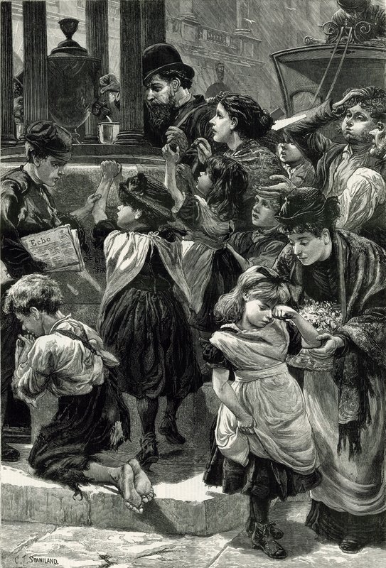 A londoni vízellátás – Vázlat egy fülledt napon alkotó: Charles J. Staniland