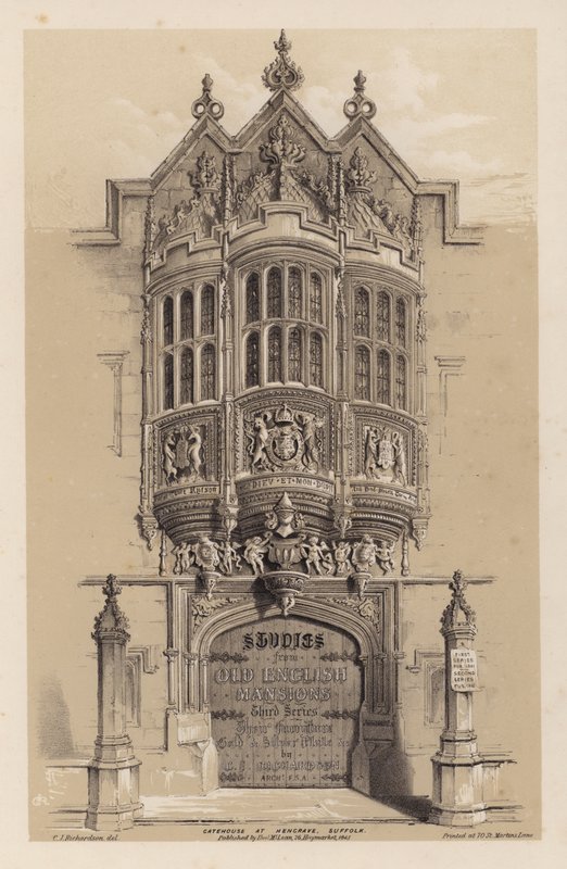 Frontispiece for Old English Mansions, harmadik sorozat, szerző: C J Richardson (színes litó) alkotó: Charles James Richardson