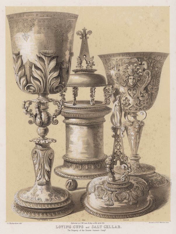 Szerető csészék és sós pince, a Painter Stainers Vállalat tulajdona alkotó: Charles James Richardson