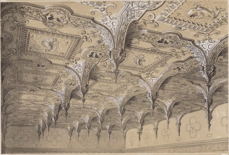 A szalon mennyezete, Audley End alkotó: Charles James Richardson