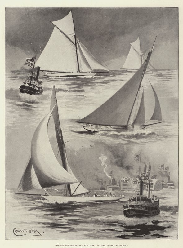 Verseny az Amerika Kupáért, az American Yachtért, a Defenderért alkotó: Charles John de Lacy