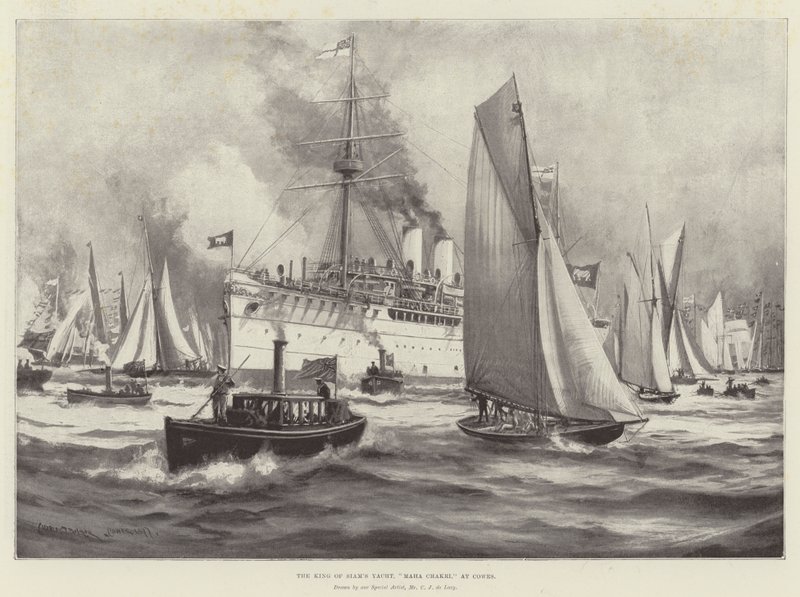 Sziám királya jachtja, Maha Chakri, Cowesben alkotó: Charles John de Lacy