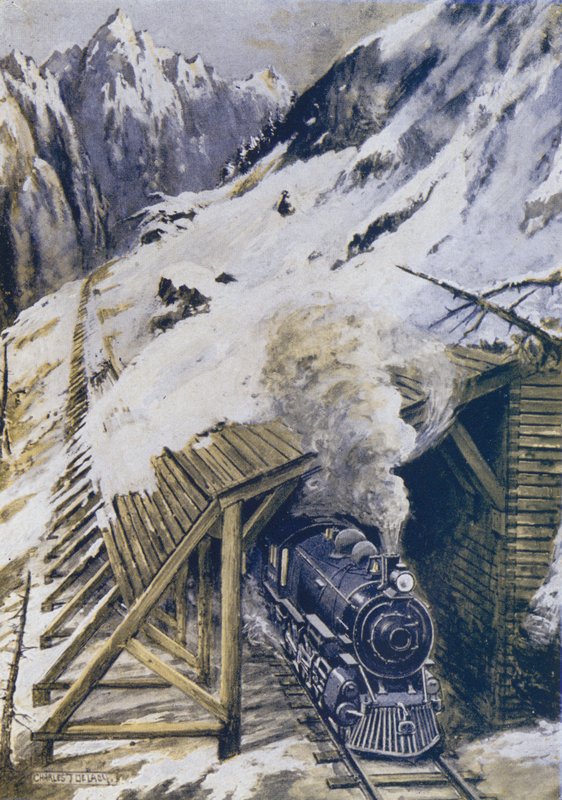 Hogyan védik a vonatokat a lavináktól alkotó: Charles John de after Lacy