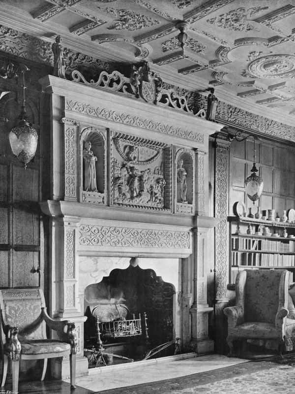 Kéménydarab a Hardwick House-ban, Oxfordshire alkotó: Charles Latham