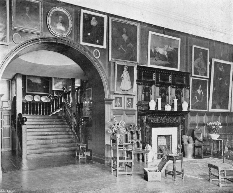 Norton Conyers: The Hall and Staircase (f/w fotó) alkotó: Charles Latham