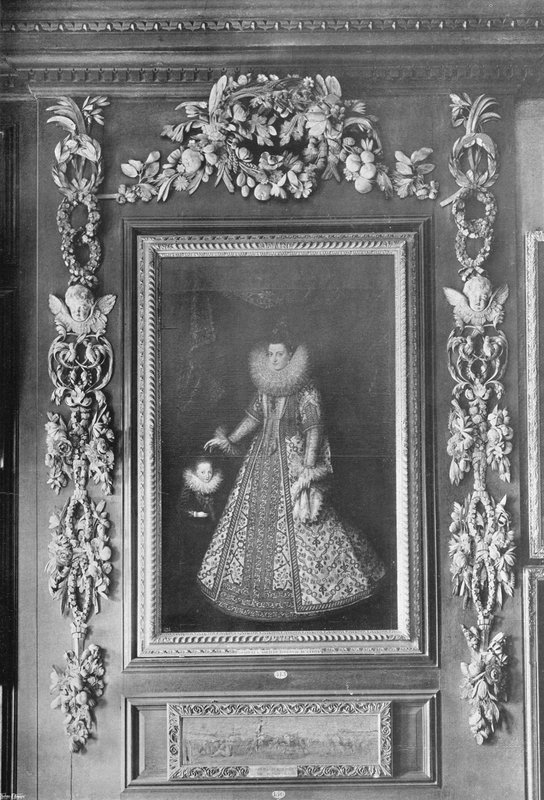 Izabella főhercegnő portréja a Hampton Courtban alkotó: Charles Latham