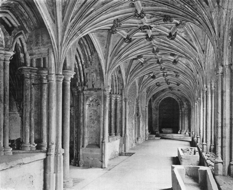 A keleti kolostor a Laycock Abbey-ben, Wilts alkotó: Charles Latham