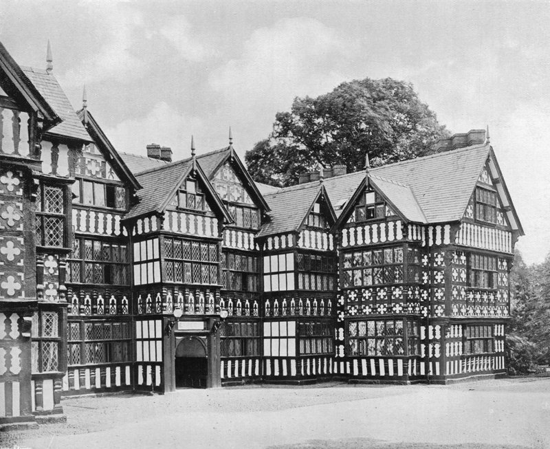 Keleti szárny, Park Hall (1918-ban tűzben elpusztult), Oswestry, Shropshire alkotó: Charles Latham
