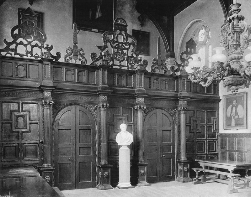 Az oxfordi Wadham College Hall képernyője alkotó: Charles Latham