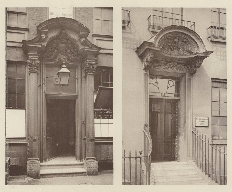 Two London Doorways, Mark Lane, East Central, Grosvenor Road, South West alkotó: Charles Latham