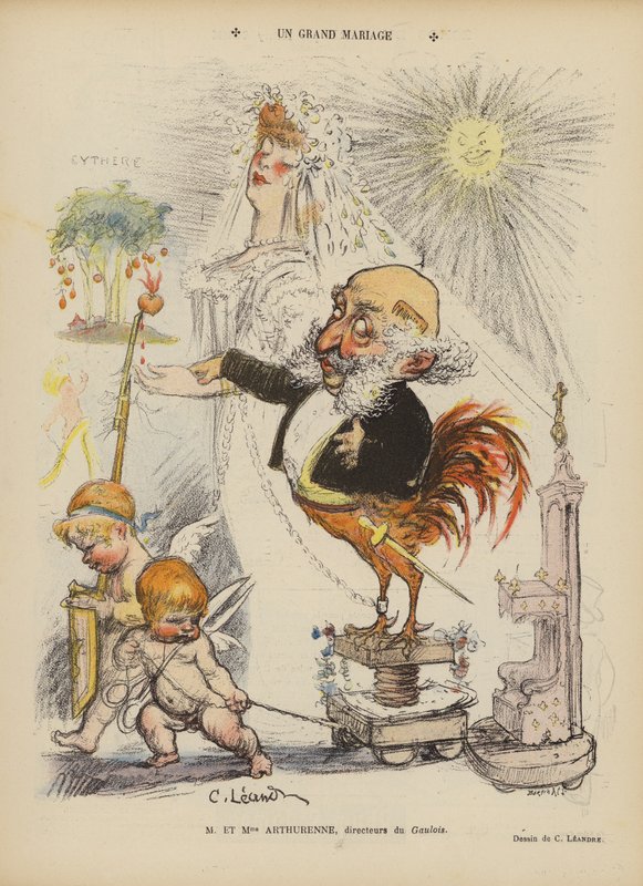 Nagy esküvő. Illusztráció Le Rire alkotó: Charles Leandre