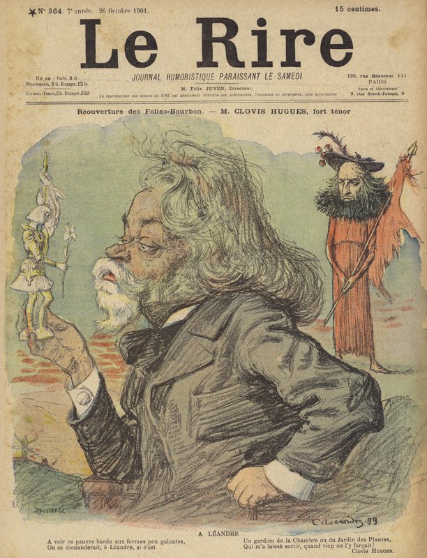 Clovis Hughes, Le Rire illusztrációja alkotó: Charles Leandre