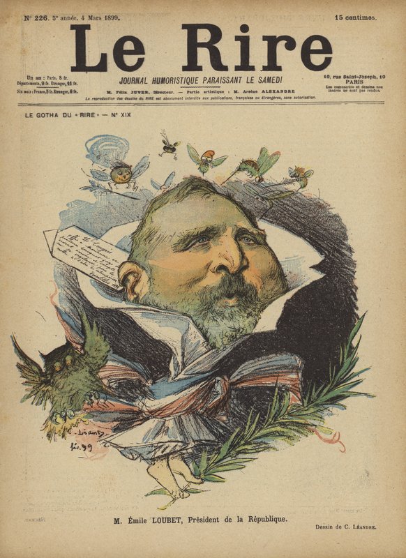 Emile Loubet, Le Rire illusztrációja alkotó: Charles Leandre