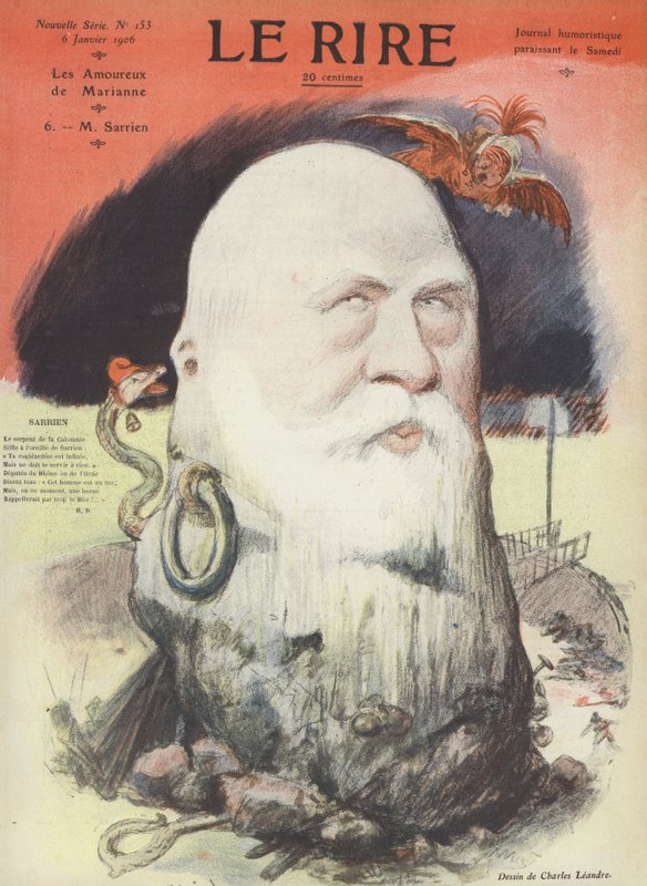 Ferdinand Sarrien francia politikus. Illusztráció a nevetéshez alkotó: Charles Leandre