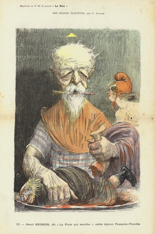 Henri Brisson francia politikus, a Le Rire illusztrációja alkotó: Charles Leandre