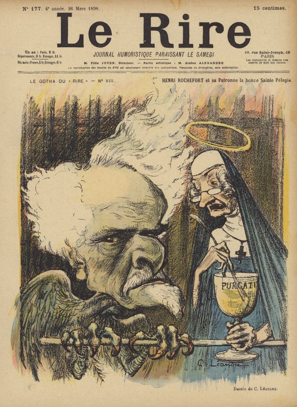 Henri Rochefort, a Le Rire illusztrációja alkotó: Charles Leandre