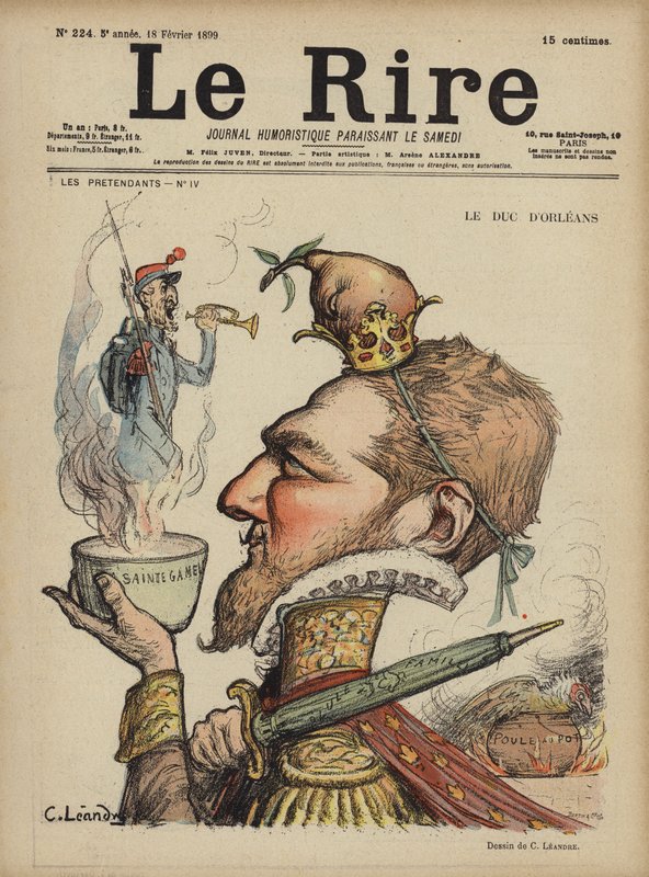 Orléans hercege, Le Rire illusztrációja alkotó: Charles Leandre