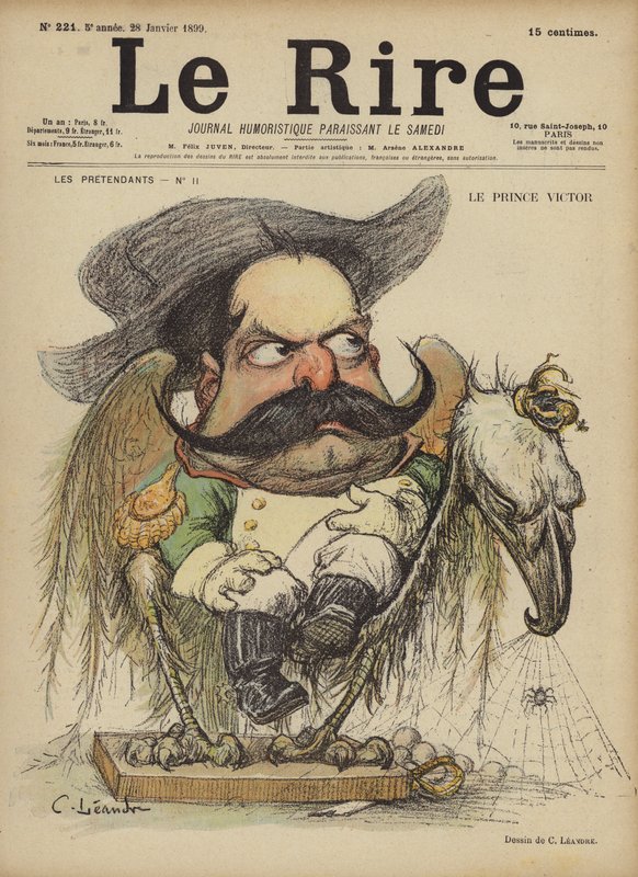 Viktor herceg, a Le Rire illusztrációja alkotó: Charles Leandre